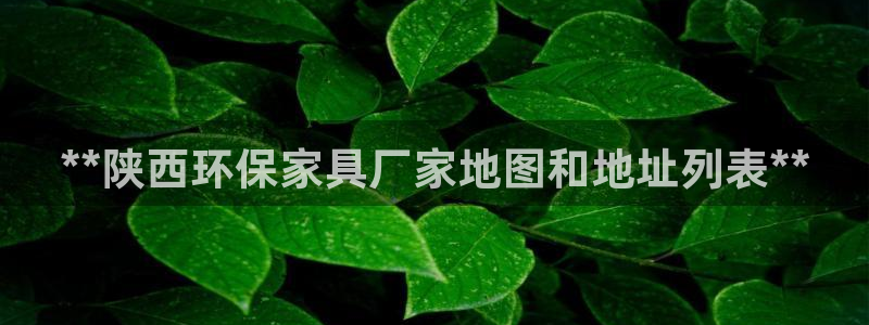 杏耀官网网站中心：**陕西环保家具厂家地图和地址列表**